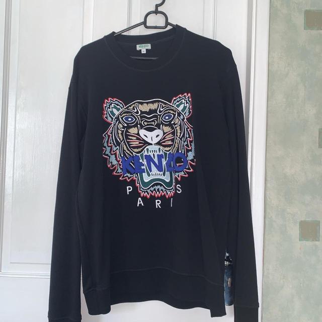 Kenzo Men's Sweatshirt - Black/Blue - M on Productcaster.