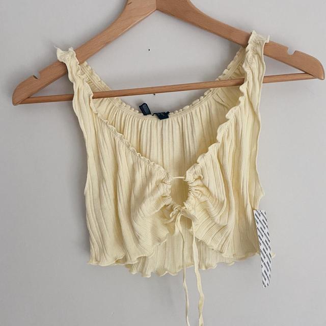 Urban Outfitters Women's Crop top - Cream - S on Productcaster.