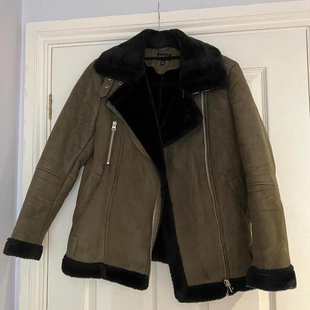 Topshop Women's Jacket - Khaki/Black - UK 6 on Productcaster.