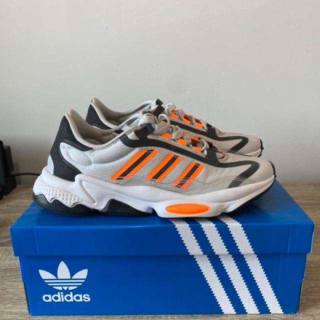 Adidas Men's Trainers - Orange/White - UK 7.5 on Productcaster.