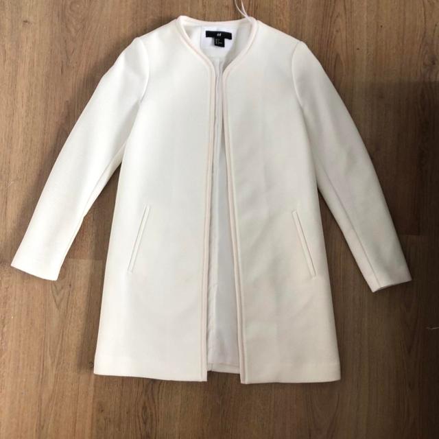 H&M Women's Jacket - White - UK 12 on Productcaster.