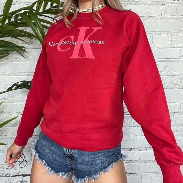 Calvin Klein Men's Sweatshirt - Red - One size on Productcaster.