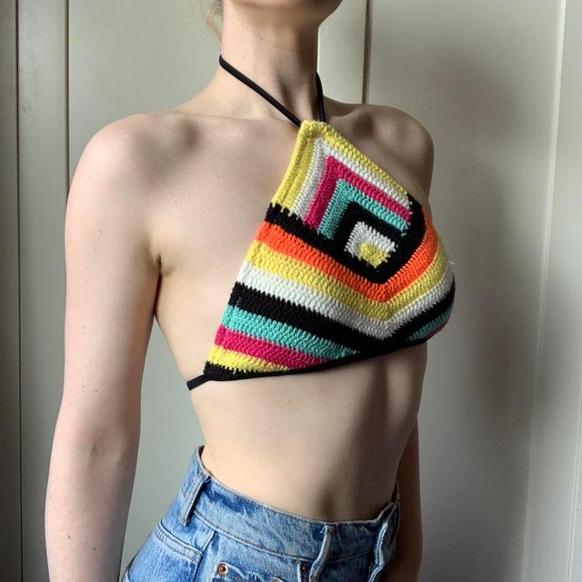 Vintage Women's Crop top - Multi - S on Productcaster.