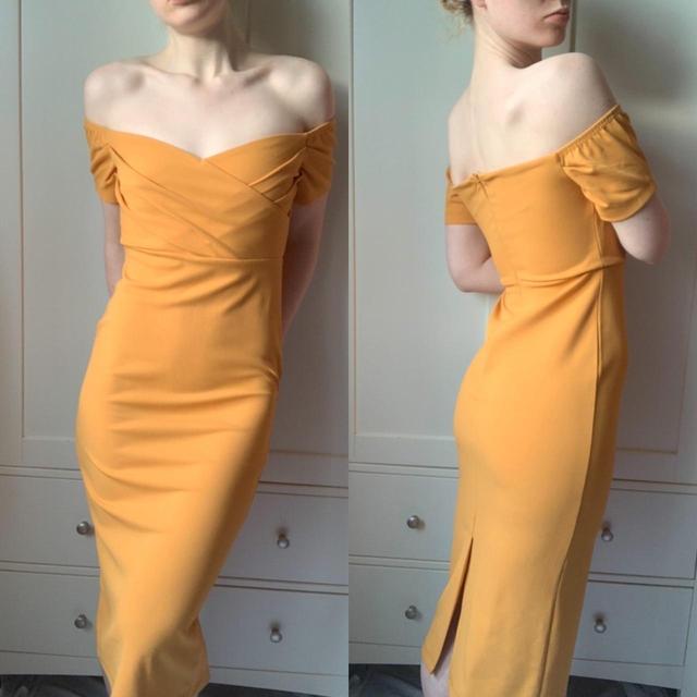 Vintage Women's Pencil Dress - Yellow - 10 on Productcaster.