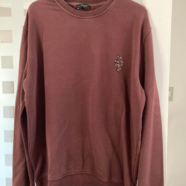 New Look Men's Sweatshirt - Burgundy - M on Productcaster.