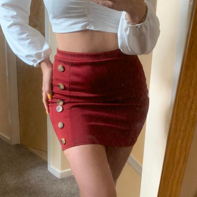 Women's Skirt - Burgundy - UK 8 on Productcaster.