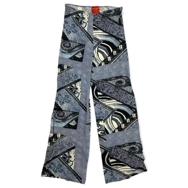 Kenzo Women's High waisted Printed Trousers - Grey - 29" on Productcaster.