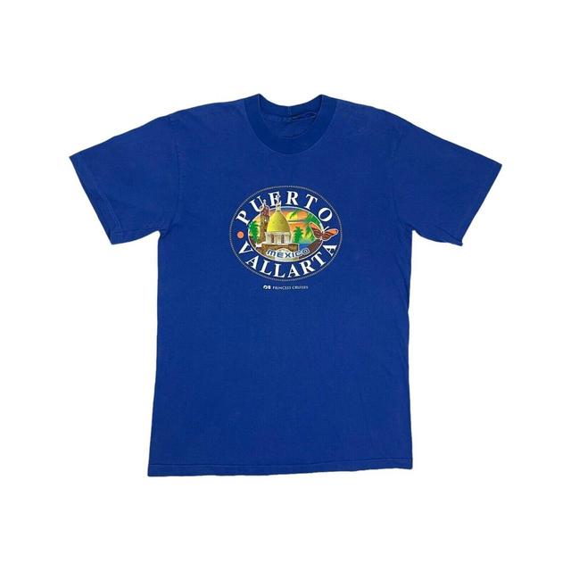 Vintage Men's T-shirt - Blue - L on Productcaster.