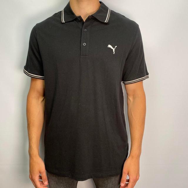 Puma Men's Polo shirt - Black - XL on Productcaster.