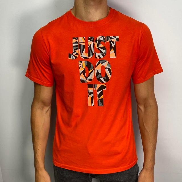 Nike Men's T-shirt - Orange - S on Productcaster.