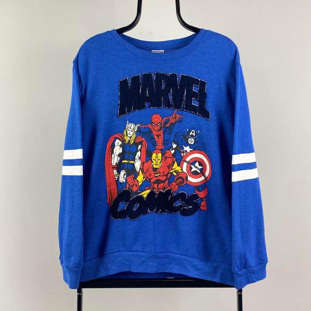 Marvel Men's Sweatshirt - Blue - S on Productcaster.