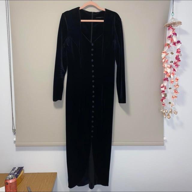 Vintage Women's Maxi Dress - Black - M on Productcaster.