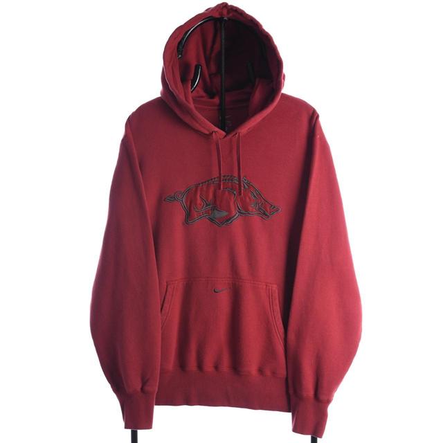 Nike Men's Hoodie - Red - M on Productcaster.