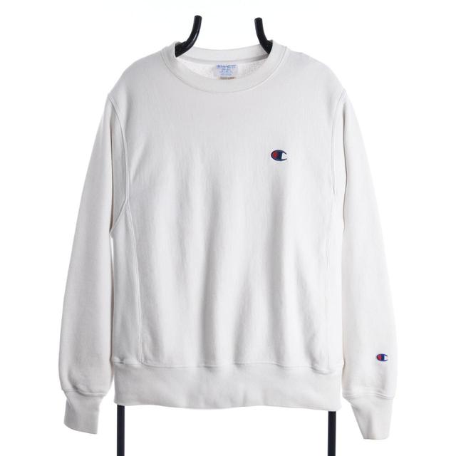 Champion Men's Sweatshirt - White - S on Productcaster.