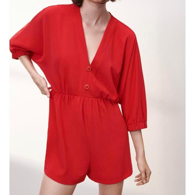 Zara Women's Playsuit - Red - S on Productcaster.