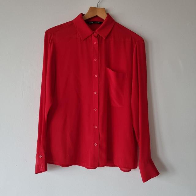 Zara Women's Blouse - Red - S on Productcaster.