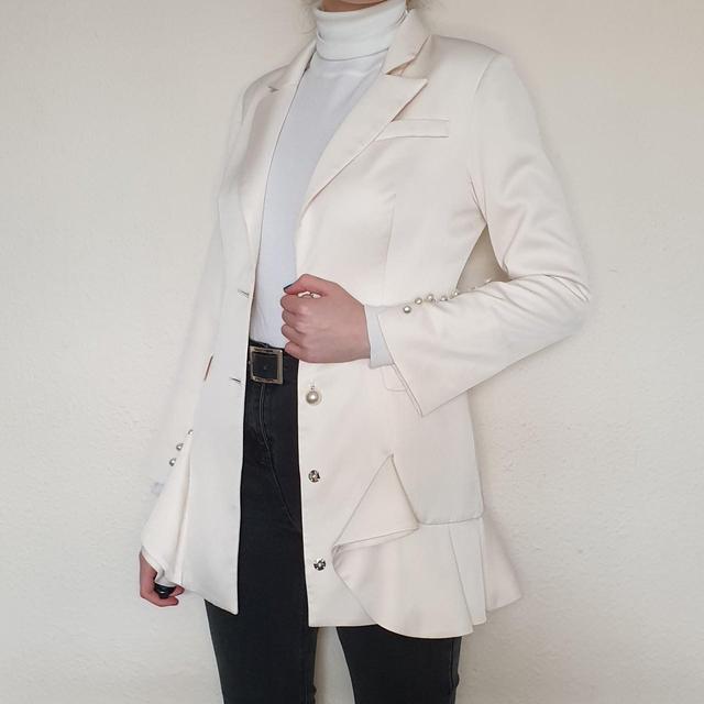 Women's Jacket - Cream - S on Productcaster.