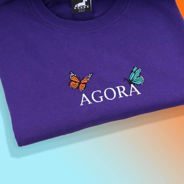 Agora Men's T-shirt - Purple - S on Productcaster.