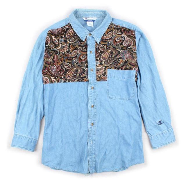 Champion Men's Shirt - Blue - S on Productcaster.