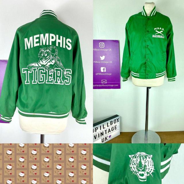 Vintage Men's Jacket - Green - S on Productcaster.