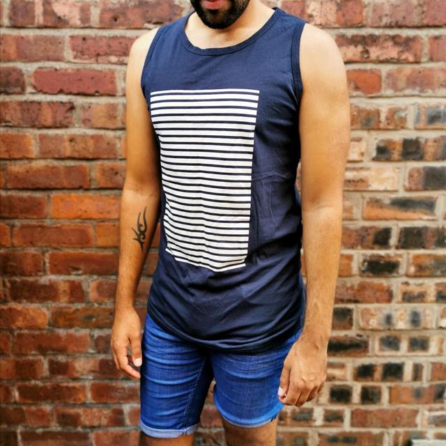 Boohoo Men's Vest - Blue/Navy - M on Productcaster.