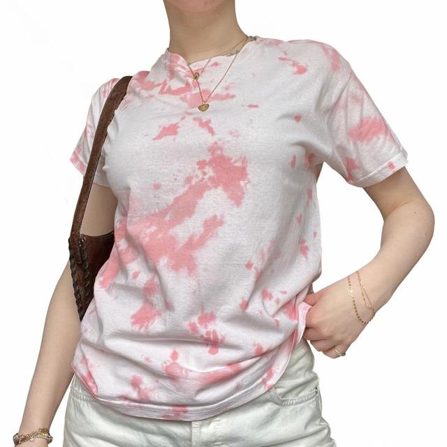 Fruit of the Loom Women's T-shirt - Pink/White - M on Productcaster.