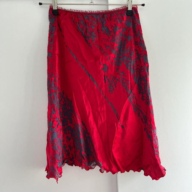 Women's Midi Skirt - Red/Grey - S on Productcaster.