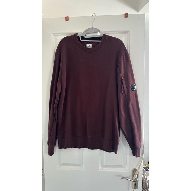 CP Company Men's Sweatshirt - Burgundy/Red - L on Productcaster.