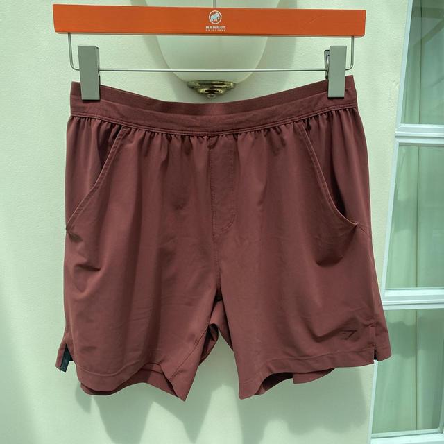 Gymshark Men's Shorts - Brown/Orange - M on Productcaster.