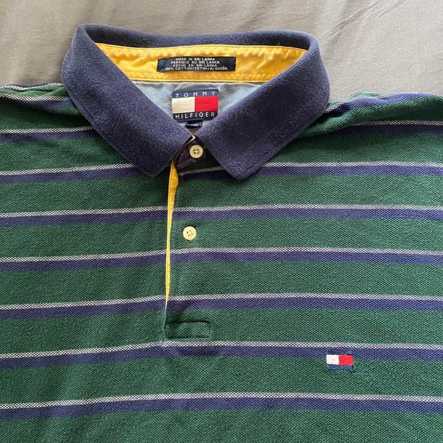 Tommy Hilfiger Men's Polo shirt - Multi/Green - XL on Productcaster.