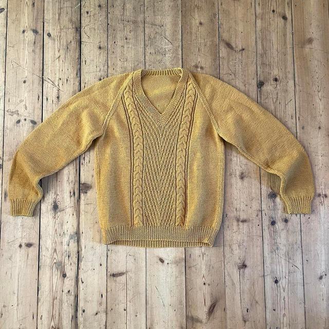 Men's Jumper - Yellow - S on Productcaster.