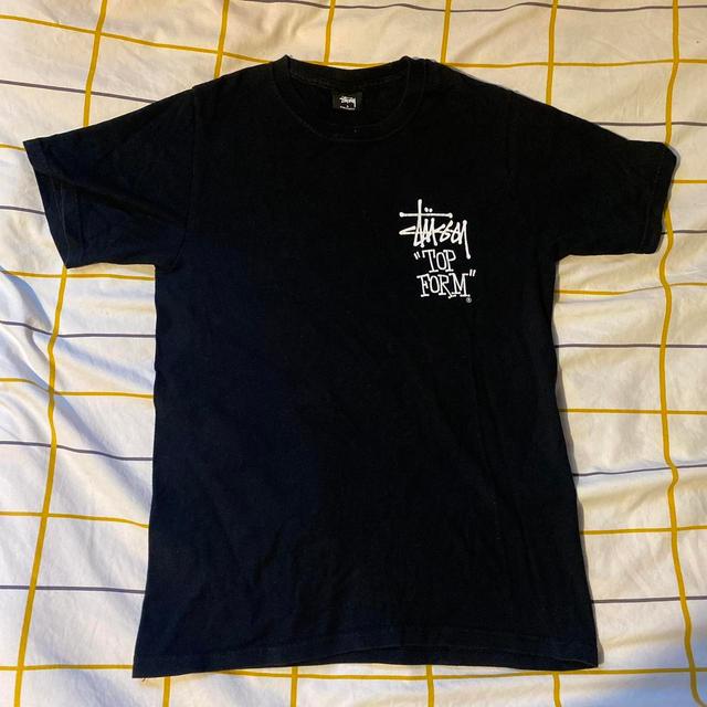 Stüssy Men's T-shirt - Black - S on Productcaster.