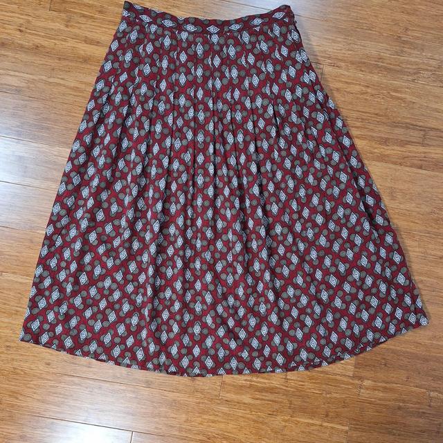 Norton McNaughton Women's Midi Skirt - Red/Burgundy - UK 14 on Productcaster.