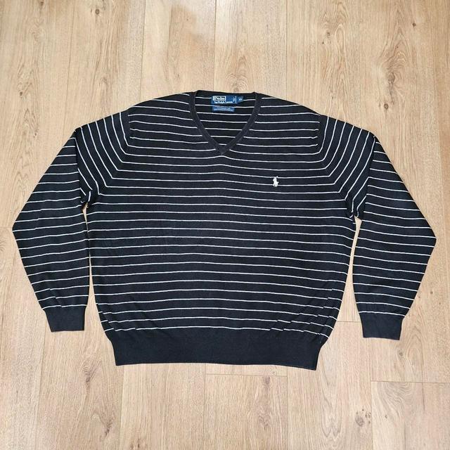 Ralph Lauren Men's Jumper - Black/Grey - XL on Productcaster.