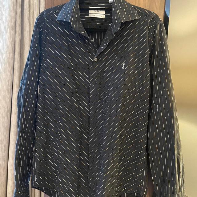 Yves Saint Laurent Men's Shirt - Black - M on Productcaster.