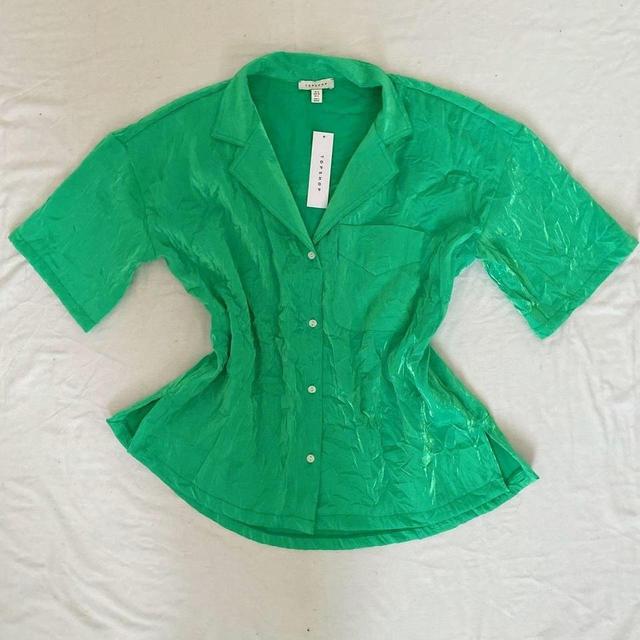 Topshop Women's Shirt - Green - 8 on Productcaster.