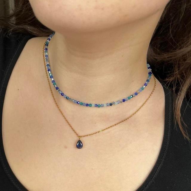 Women's Necklace - Blue on Productcaster.