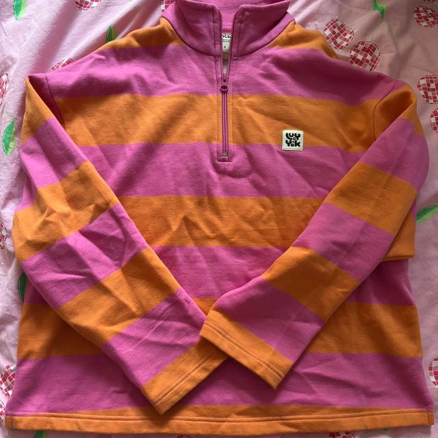 Lucy and Yak Women's Jumper - Pink/Orange - S on Productcaster.