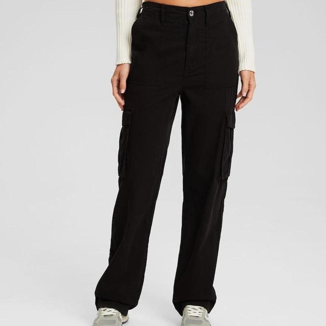 Bershka Women's Trousers - Black - UK 10 on Productcaster.