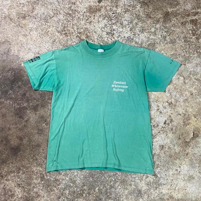 Men's T-shirt - Blue/Green - XL on Productcaster.