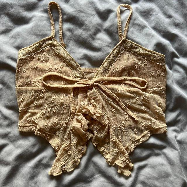 Women's Crop top - Tan/Cream - M on Productcaster.