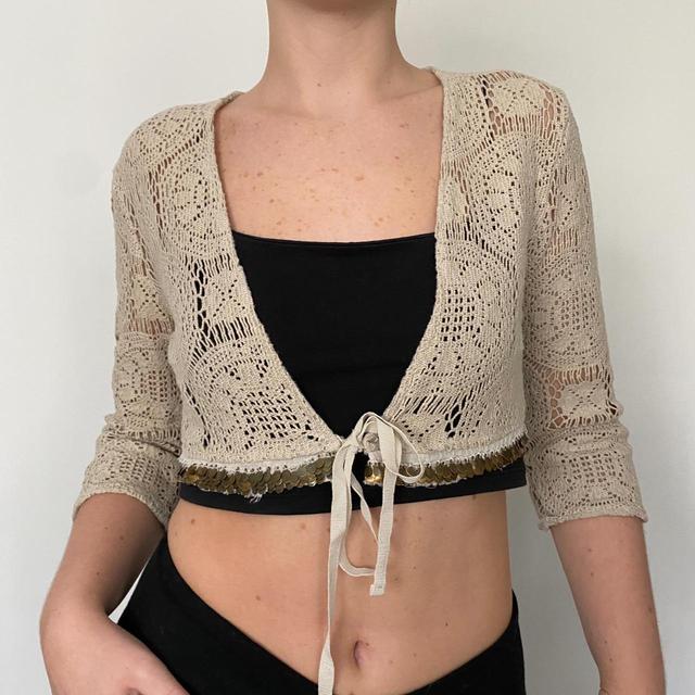 Vintage Women's Cardigan - Cream - 8 on Productcaster.