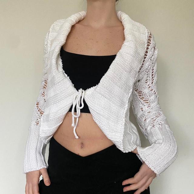 Vintage Women's Cardigan - White - 8 on Productcaster.