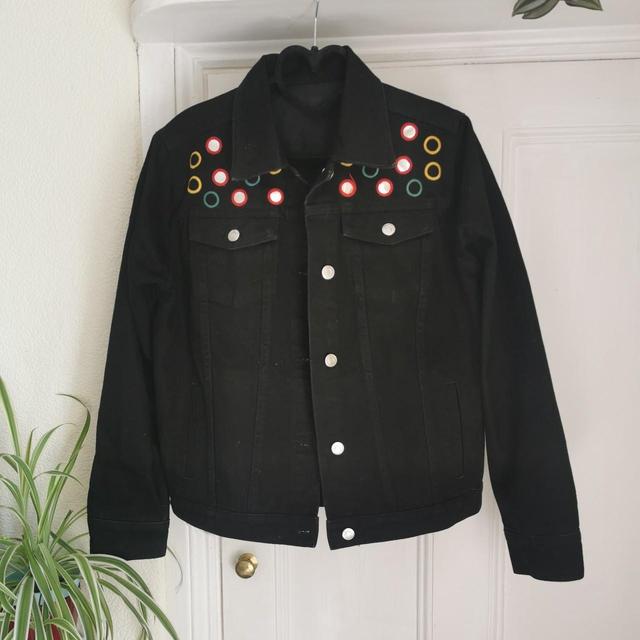 Reworked Women's Bomber Jacket - Black/Multi - UK 10 on Productcaster.