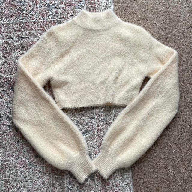 Bershka Women's Jumper - Cream - S on Productcaster.