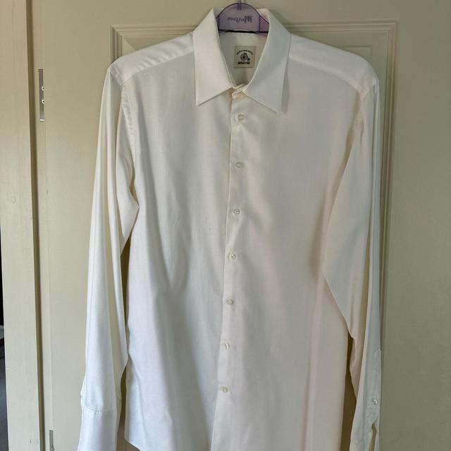 Designer Men's Shirt - White/Cream - L on Productcaster.