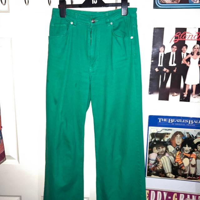 H&M Women's Trousers - Green - UK 8 on Productcaster.