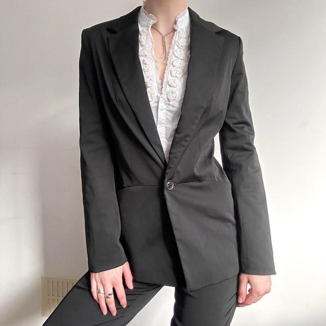 Vintage Women's Tailored jacket - Black - UK 10 on Productcaster.