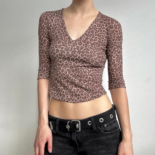 Vintage Women's Crop top - Brown/Tan - 10 on Productcaster.