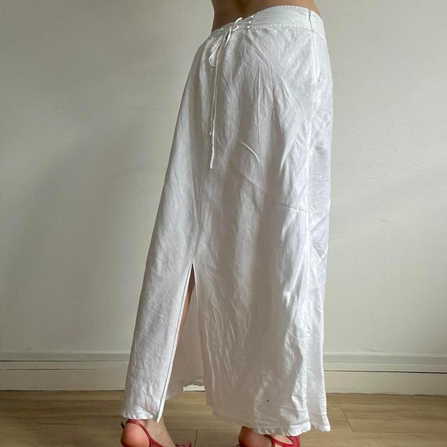 Per Una Women's Linen Skirt - White - UK 16 on Productcaster.